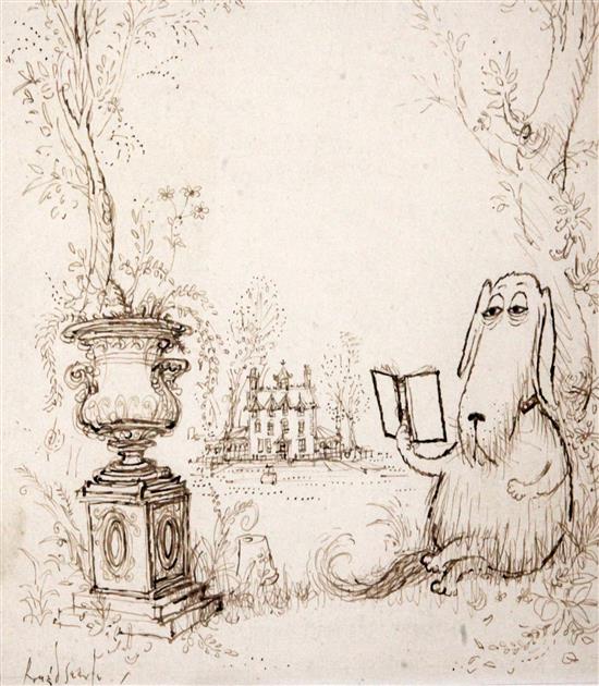 § Ronald Searle (1920-2011) Pastorale 8.5 x 8in.
